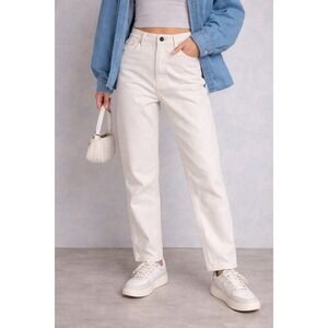 Lee White Elastic Waist Jeans / Pants